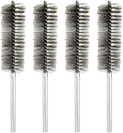 HARFINGTON 4pcs Wire Bore Brush Set 8 Inch Length 1.4 Inch Shank Stainless by HARFINGTON