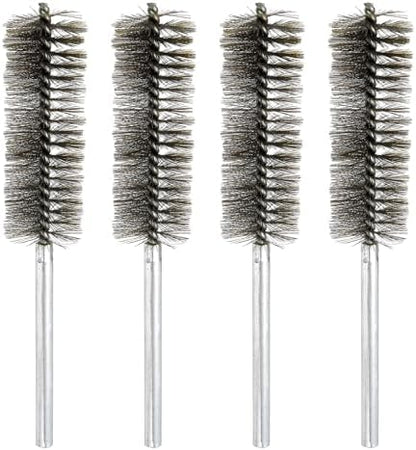 HARFINGTON 4pcs Wire Bore Brush Set 8 Inch Length 1.4 Inch Shank Stainless by HARFINGTON