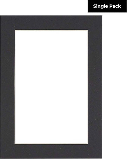 5.5x8.5 Mat for 8.5x11 Frame - Precut Mat Board Acid-Free Black 5.5x8.5 Photo Matte For a 8.5x11 Picture Frame, Premium Matboard for Family Photos, Show Kits, Art, Picture Framing, Pack of 1 Mat