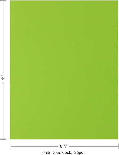 PA Paper Accents Stash Builder Cardstock 8.5" x 11" Tree Frog, 65lb Colored cardstock Paper for Card Making, Scrapbooking, Printing, Quilling and Crafts, 25 Piece Pack