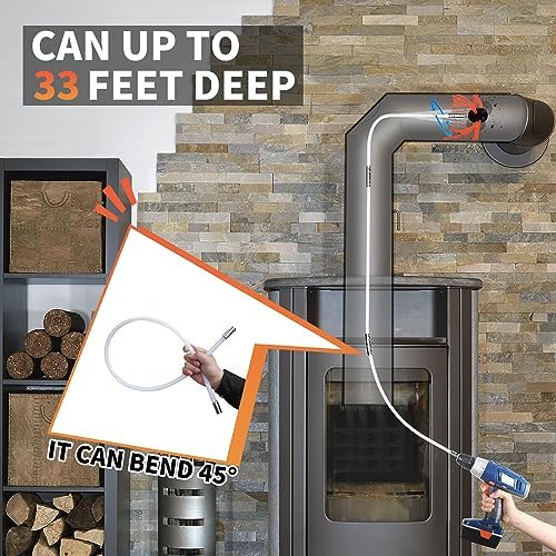 Sealegend 33 Feet Chimney Sweep Kit 10 Flexible Rods - Image 4