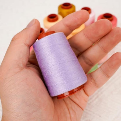 Polyester Sewing Thread Kit, 12 Colors, 800 Yards Each, Multi-Color Spools for Machine and Hand Sewing, Quilting, Serger, 30wt