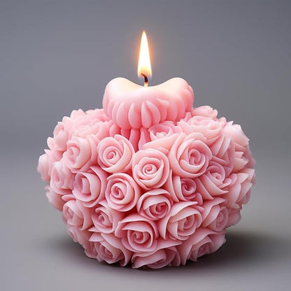 Rose Flower Heart Peony Resin Casting - Resin Casting Silicone Molds for Home Decor & Candle Making Wave Spiral Mold