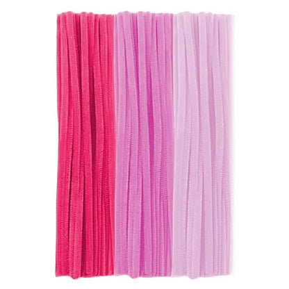 300 Pieces Pipe Cleaners Chenille Stem, 3 Pastel Candy Color Pipe Cleaners Set for Pipe Cleaners DIY Arts Crafts Decorations, Chenille Stems Pipe Cleaners (Pink)