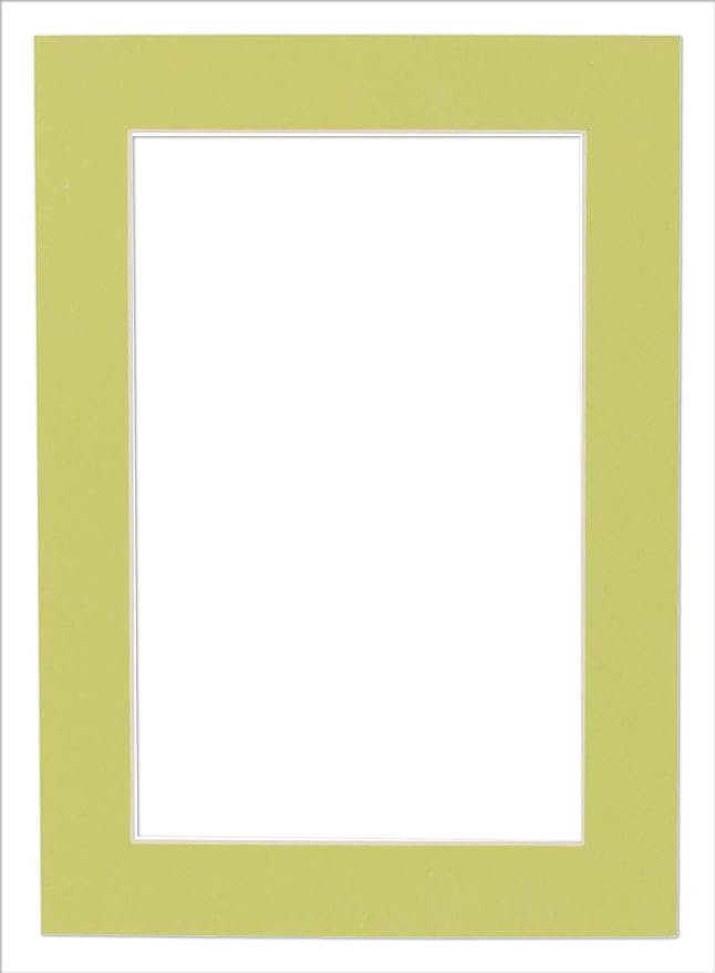 5x7 Mat for 8.5x11 Frame - Precut Mat Board Acid-Free Pistachio Green 5x7 Photo Matte For a 8.5x11 Picture Frame, Premium Matboard for Family Photos, Show Kits, Art, Picture Framing, Pack of 1 Mat