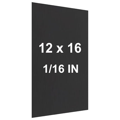 Anodized Aluminum Sheet Metal 12 x 16 x 1/16 Inch Black Metal Plates for Laser Engraving 1.50MM Thin Decorative Sheets for Crafting, House Decoration