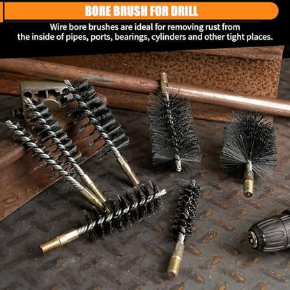 2.5" Dia Stainless Steel Cylinder Bores Wire Round Tube Cleaning Brush 65mm - Image 7