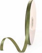 3/8" x 100 Yards Olive Green Polyester Satin Ribbon Single Faced Bulk Fabric Ribbons for Gift Wrapping, Crafting and DIY Projects, Scrapbooking, Bows and Card Making