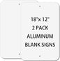 Blank Aluminum Signs 2-Pack, 18 x 12 Inches Sublimation Metal Sign Blank, Write-On Sign for Vinyl DTF Screenprint or Flatbed Printed Graphics, Rust Free Weather Resistant, Waterproof, Durable Ink, Easy to Mount Indoor or Outdoor Use