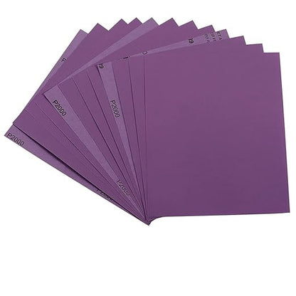 Sandpaper 2000 Grit, Wet Dry Sanding Sheets 9 x 11 Inch, Advanced White Fused Alumina Abrasive Sander Paper for Wood Furniture Finishing, Metal Sanding, Automotive Polishing,12-Sheets