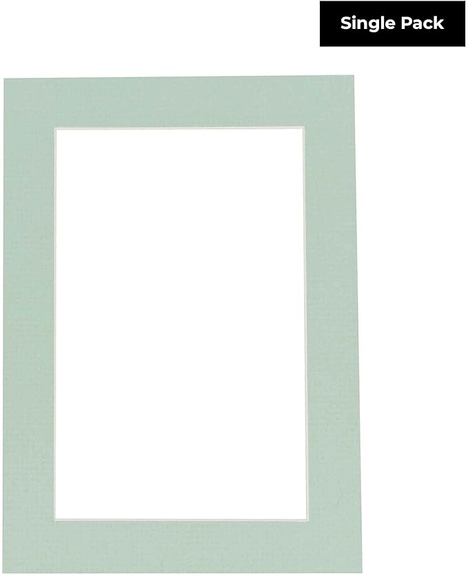 Poster Palooza 8.5x11 Mat Bevel Cut for 7x9 Photos - Acid Free Honeydew Green Precut Matboard - For Pictures, Photos, Framing - 4-ply Thickness