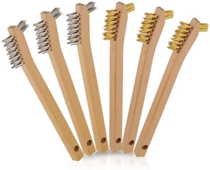 MAXMAN Wire Brush Set 6Pcs, Small Detailing Wire Scratch Brush, by MAXMAN