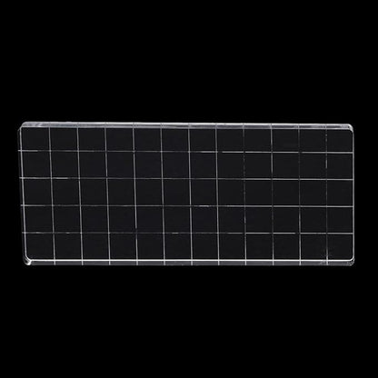 Clear Acrylic Stamp Blocks, 1.57" * 4.92" Acrylic Stamping Blocks Tools Clear Stamps with Grid Lines for Photography Props Scrapbooking Crafts Card Making
