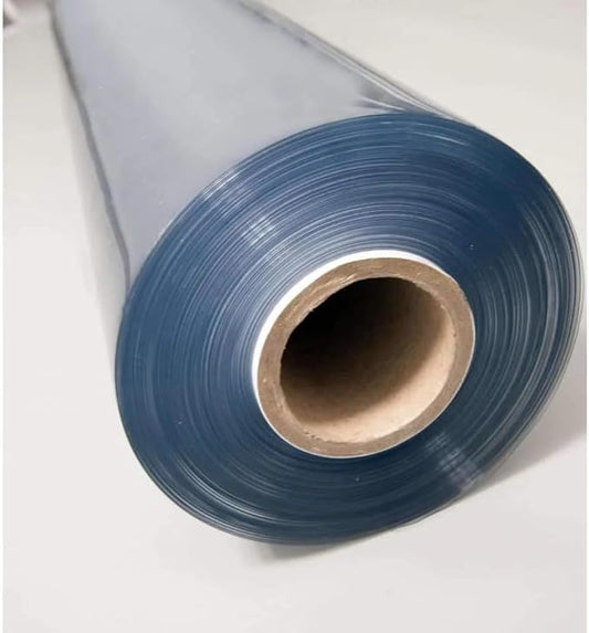 Metro Screenworks Fire Retardant Clear Vinyl Roll (Partial) - Clear Marine Vinyl 40 Gauge Sheet - 54-in x 8 Yards - Double Polished Heavy Duty Plastic Sheeting - Windows, Boats, Greenhouse, & More