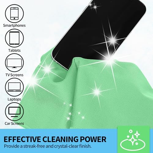 Microfiber Cleaning Cloth, 10 Pack Glasses Cleaning Cloth, Streak Free Lint - Image 4