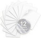 White PU Heat Transfer Vinyl, 12 Pcs 12"x10" HTV Sheets – Soft & Stretchable Iron-On Vinyl, Easy to Cut & Weed, Compatible with Cricut & Silhouette – Perfect for 4th of July Shirts & Patriotic Crafts