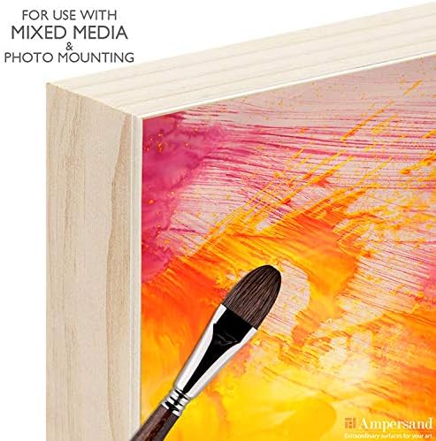 Ampersand Art Supply Unprimed Basswood Artist Panel, 7/8" Cradled Profile, 9"x12"