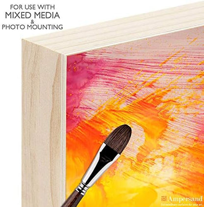 Ampersand Art Supply Unprimed Basswood Artist Panel, 1-1/2" Cradled Profile, 16"x20"