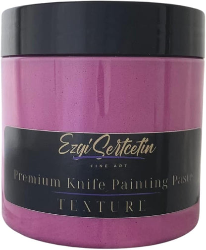 Premium Palette Knife Painting Paste|Texture Paste|Authentic Bright Colors|Ready to Use|Easy to Apply| 6oz (Sky Magenta)
