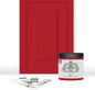 ALL-IN-ONE Paint, Durable cabinet and furniture paint. Built in primer and top coat, no sanding needed. Includes our 30 featured color card - Monarchy (primary red), 8oz Sample