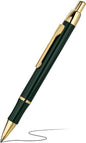 BEILUNER Luxury Gel Pen with 24K Gold Electroplating Finish, Green Piano Lacquer, Luxury Grade Craftsmanship, Best Gel Pen Gift Set for Men and Women