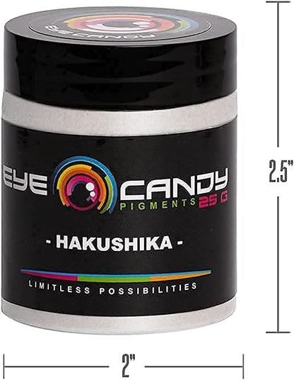 Eye Candy Pigments Premium White Mica Powder - Hakushika (25gr) - for Epoxy, Resin, Soap, Paint, Woodworking, Acrylic Pouring, Bath Bombs, Fishing Lures - DIY Arts and Crafts Additive
