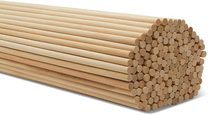Dowel Rods Wood Sticks Wooden Dowel Rods 5/16 x 24 Inch Unfinished Hardwood Sticks for Crafts and DIYers 250 Pieces by Woodpeckers