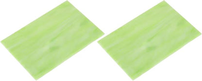 MECCANIXITY 2 Pcs Stained Glass Sheet Mosaic Tile 7.9 Inch x 5.9 Inch Light Green Stained Glass Sheets for Crafts DIY Art Project