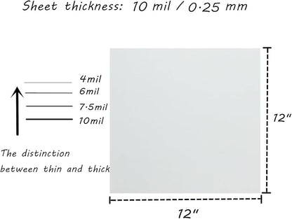 BANLTRE 10 Pieces 10 mil Transparency Blank Template Material Stencils Mylar for Cutting Paper Clear Sheet 12 × 12 inch (10-10 mil)