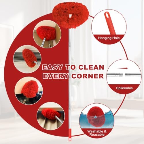 Ceiling Fan Cleaner Duster Reusable Microfiber Ceiling Fan Blade Cleaner - Image 3