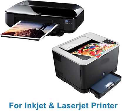 Uinkit 100 Sheets Thin Matte Presentation Paper Photo Double Sided 8.5x11 38lb 140gsm Printable on Both Sides Brochure Photos Picture Poster Playbill Flyer 6.5 Mil Coated for laser and Inkjet Printer