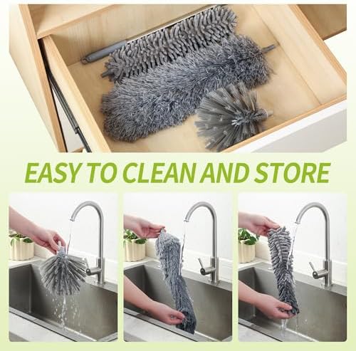 IVYROLL Cobweb Duster & 100'' Microfiber & Chenille Ceiling Cleaner Kit - Image 6