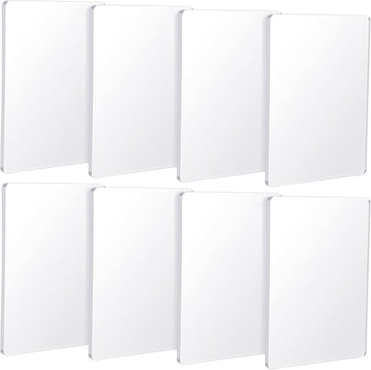 Threlaco 8 Pack Monoprinting Print Plates 5 x 7 Inch Reusable Silicone Plate Class Printing Plates for Press Art Printmaking for Card Making, Scrapbooking, Art Craft Scrapbooking and Journaling