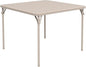 Folding Card Table, 34 Inch Portable Square Game Table with Collapsible Legs, Multifunctional Foladable Table with PU Padded Tabletop for Home, Parties, Picnics, Games, 1 Piece, Beige