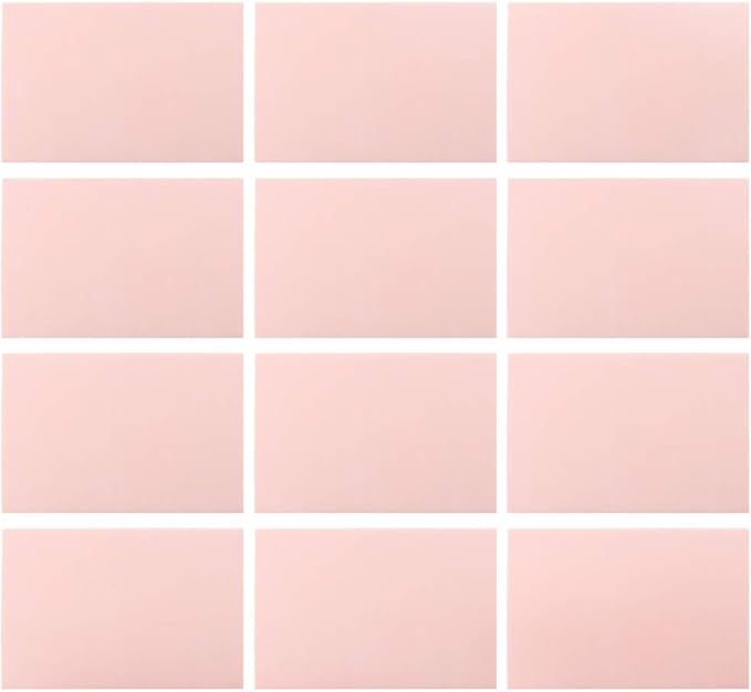 SGHUO 12pcs 4"x6" Pink Rubber Carving Blocks Linoleum Block Stamp Making Kit