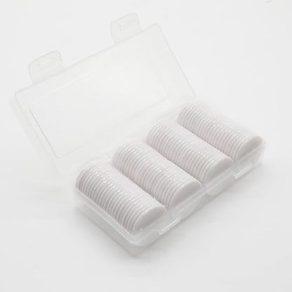 Set of 100 Opaque Plastic Learning Counters Mini Poker Chips Game Tokens with Storage Box (White, 1.26 Inch)