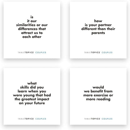 TableTopics Couples Conversation Cards for Romantic Partners with 135 Questions for Date Nights & Intimate Talks, Unique Gift for Anniversaries