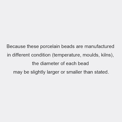 INSPIRELLE 180 Pieces Porcelain Beads Chinese Round Ceramic Beads 8mm for Handmade Jewelry Making Bracelets Necklace Making, Water-Ink