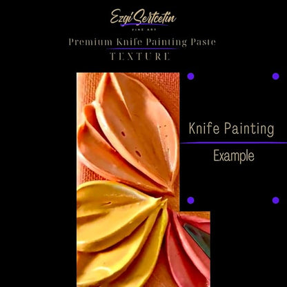 Premium Palette Knife Painting Paste|Texture Paste|Authentic Bright Colors|Ready to Use|Easy to Apply| 6oz (Moricante Yellow)