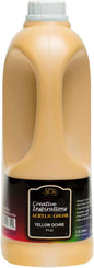 Creative Inspirations Acrylic Paint - Yellow Ochre - 1.8 Liter - Smooth & Creamy Consistency, Vibrant Pigmentation, Great Coverage for Artists - Clean Up with Soap & Water