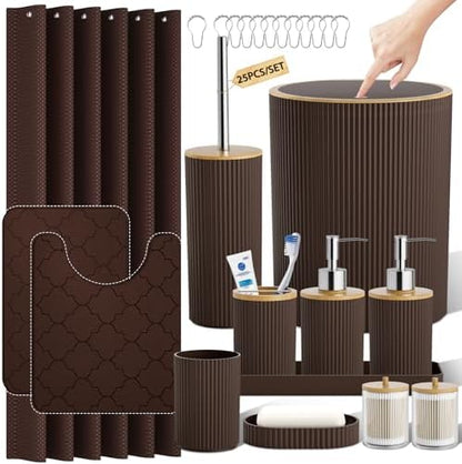 Bathroom Accessories Set 25 PCS by LetUsMakeHomeYourFavoriteDestination