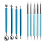 Professional Clay Sculpting Tools Set, Blue, 9 Pieces, Ball Stylus and Modeling Tools for Pottery, Ceramics, Art