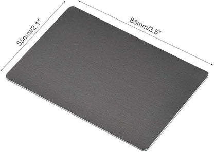 uxcell Blank Metal Card 88x53x1mm Anodized Aluminum Plate for DIY Laser Printing Engraving Black 5 Pcs