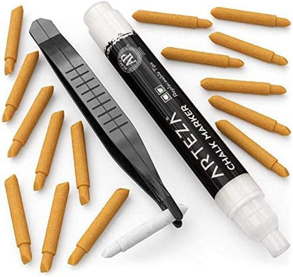 ARTEZA Liquid White Chalk Markers Set of 12, Fine Tip, Washable Water-Based Pens for Chalkboards, Glass, Car Windows, Restaurant Menu Boards and Signs