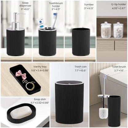 Black Bathroom Accessories Set - Image 2