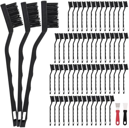 60 PCS Mini Nylon Brush Set，Masonry Brush Nylon Bristle by Unknown
