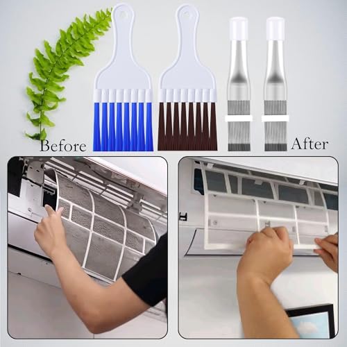 4 Pcs Air Conditioner Fin Comb Cleaner kit AC Coil Cleaning Brush Condenser Fin - Image 3