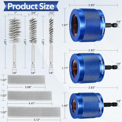 1/2", 3/4" & 1" Copper Pipe Cleaner Tool - Image 2