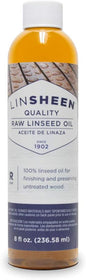 Raw Linseed Oil – Flaxseed Wood Treatment Conditioner to Rejuvenate, Restore and Condition Wood Patio Furniture, Decks to Kitchen Cutting Boards, 8 oz Bottle