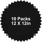 HTVRONT Black HTV Heat Transfer Vinyl Bundle: 10 Pack 12"x12" Iron on Vinyl for T-Shirt (1 PTFE Sheet Included), PU HTV Vinyl Easy to Cut & Weed for Heat Design